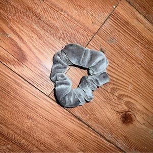 gray velvet scrunchie